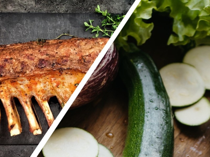 13. Côtelettes et courgettes